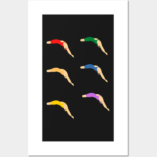 Rainbow Diving Sticker Pack Posters and Art